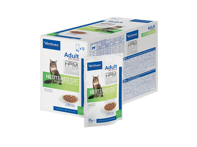Hovedbilde HPM WET Cat Adult Neutered / Salmon 12x85g