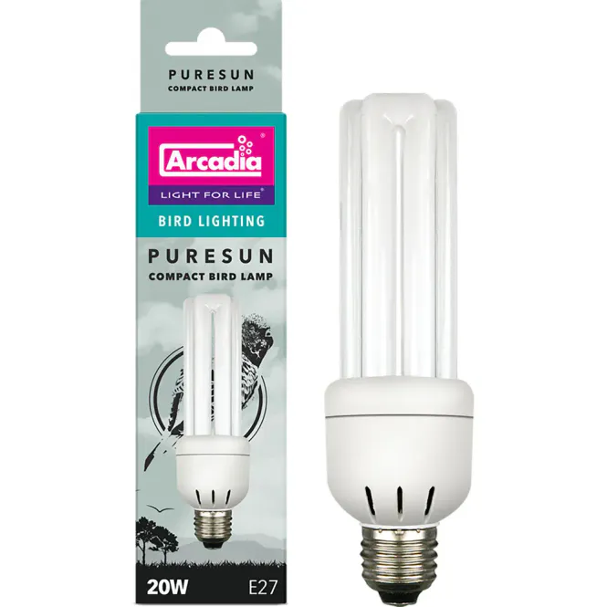 Hovedbilde Puresun fugleampe 20w Uva & Uvb